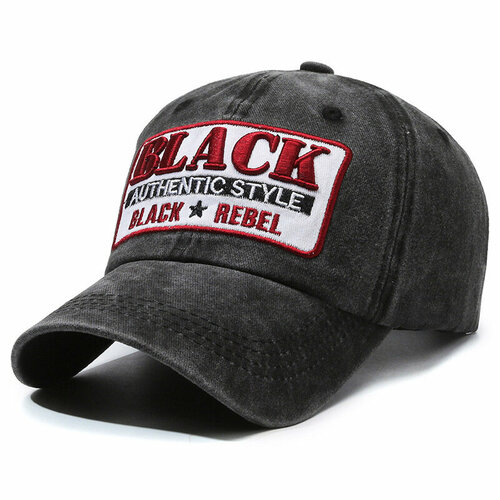 Бейсболка Black Rebel, размер 55-59, серый