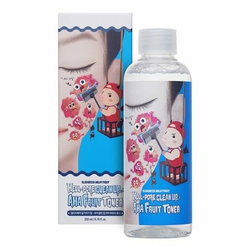 Тонер с фруктовыми кислотами Elizavecca Milky Piggy Hell-Pore Clean Up AHA Fruit Toner