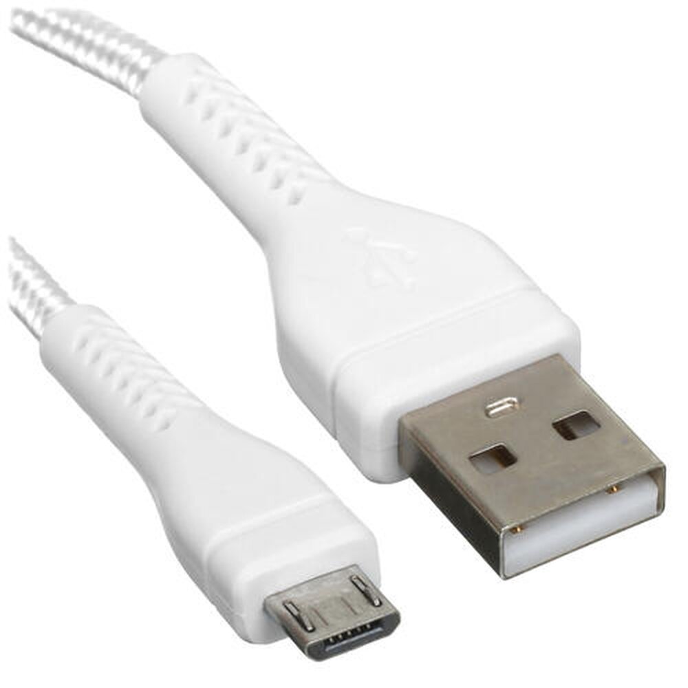 Кабель круглый DEXP micro USB - USB 2.0 Type-A белый 1 м