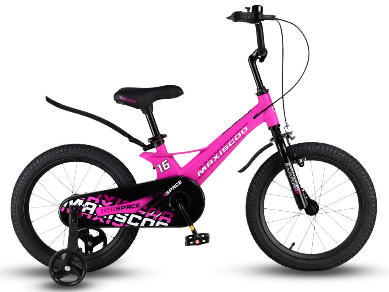 Детский велосипед Maxiscoo Space Standart 16" (2024) 16 Розовый (100-120 см)