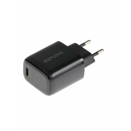 Сетевое зарядное устройство Exployd USB-C, 3 А, 20 Вт сетевое зарядное устройство agate 40w2c usb c 3а 40вт быстрая зарядка черное