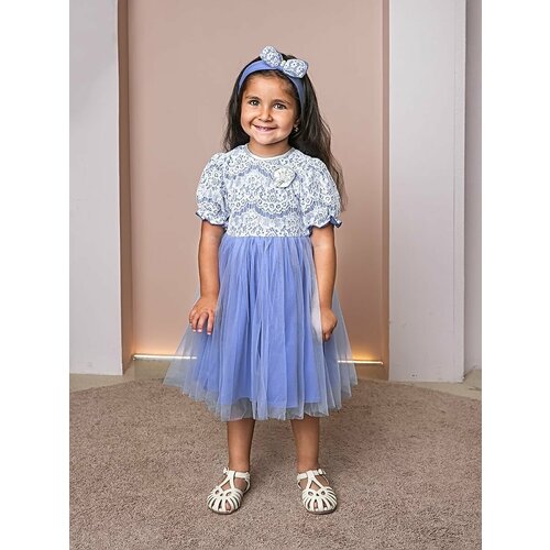 фото Платье trendyco kids выпускной, размер 80, сиреневый
