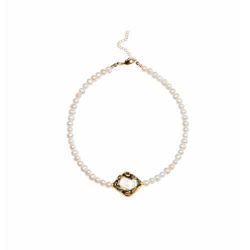 Колье VERUSCHKA JEWELRY, длина 35 см, золотистый