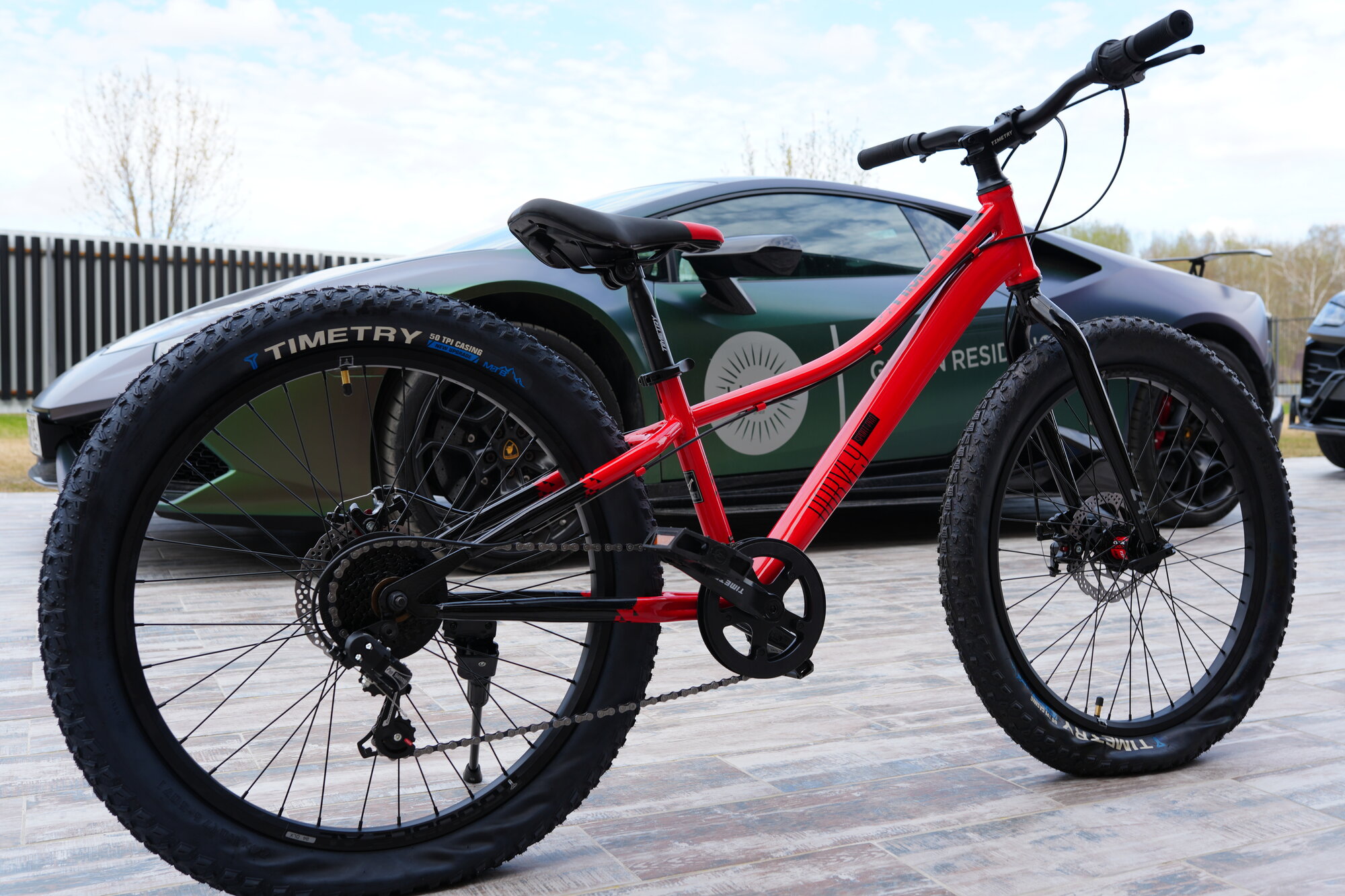 Велосипед полу-фэтбайк Fatbike Time Try TT274/7s 24" Рама 12" Взрослый Детский Подростковый красный