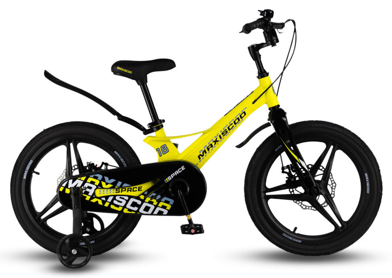 Детский велосипед Maxiscoo Space Deluxe 18" (2024) 18 Желтый (115-130 см)