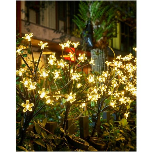 Уличный светодиодный фонарь на солнечной батарее с 20 цветами светодиодов дерево цветок светильник садовый автоматический портативный 1119₽