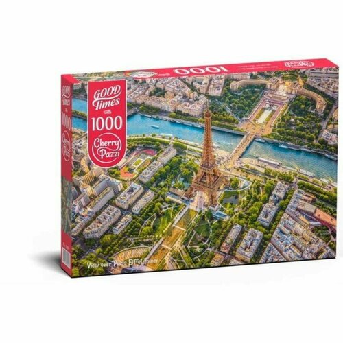 Пазл «Вид на Эйфелеву башню в Париже», 1000 элементов картина по номерам две картинки new world девушка на крыше с видом на эйфелеву башню