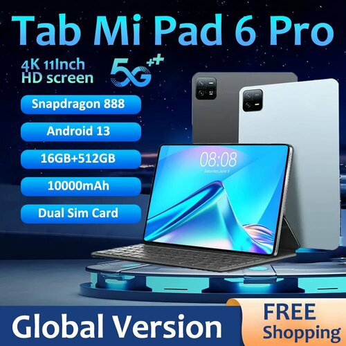 2024 Оригинальный планшет Global Edition, Android 13 Pad 6 Pro ...