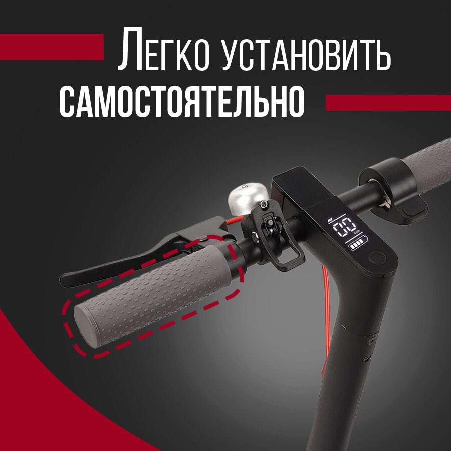 Грипсы на руль / ручки резиновые для электросамоката Ninebot KickScooter ES1 / ES2 / ES3 / ES4 комплект из 2 шт