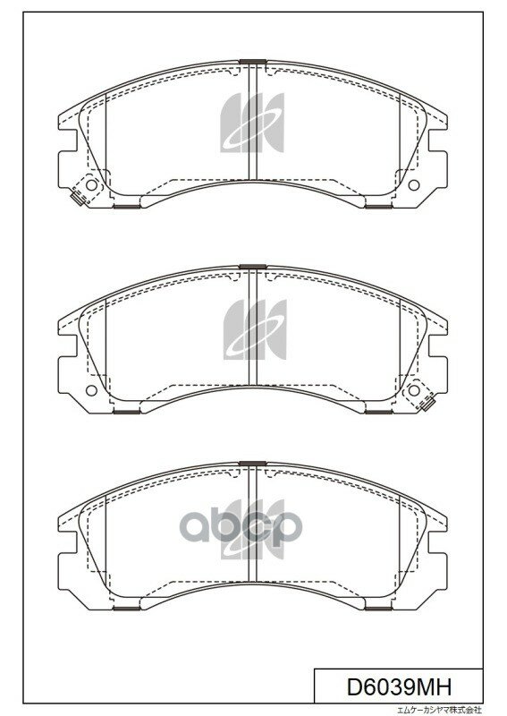 Дисковые Тормозные Колодки Kashiyama (Противоскрипная Пластина В Компл.) Kashiyama арт. D6039MH