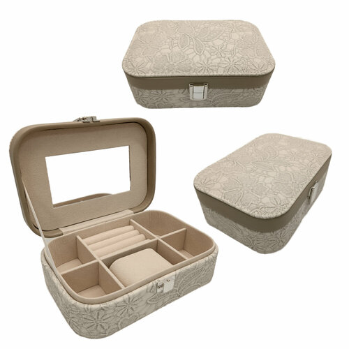 PROFZAL Шкатулка для хранения бижутерии серая Н0701 3420₽