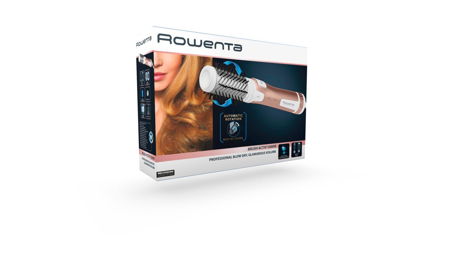 Фен-щетка Rowenta Brush Activ Compact CF9520F0, белый/медный — фото 1
