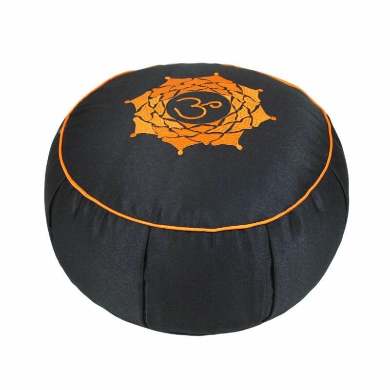 Подушка для медитации Yogastuff ОМ чёрная 30*15 см