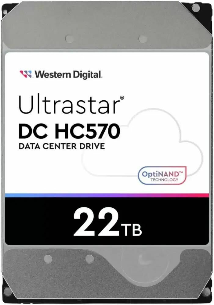 Жесткий диск Western Digital Ultrastar DC HС570 HDD 3.5" SATA 22Tb, 7200rpm, 512MB buffer, 512e (0F48155), 1 year (WUH722222ALE6L4) WD - фото №2