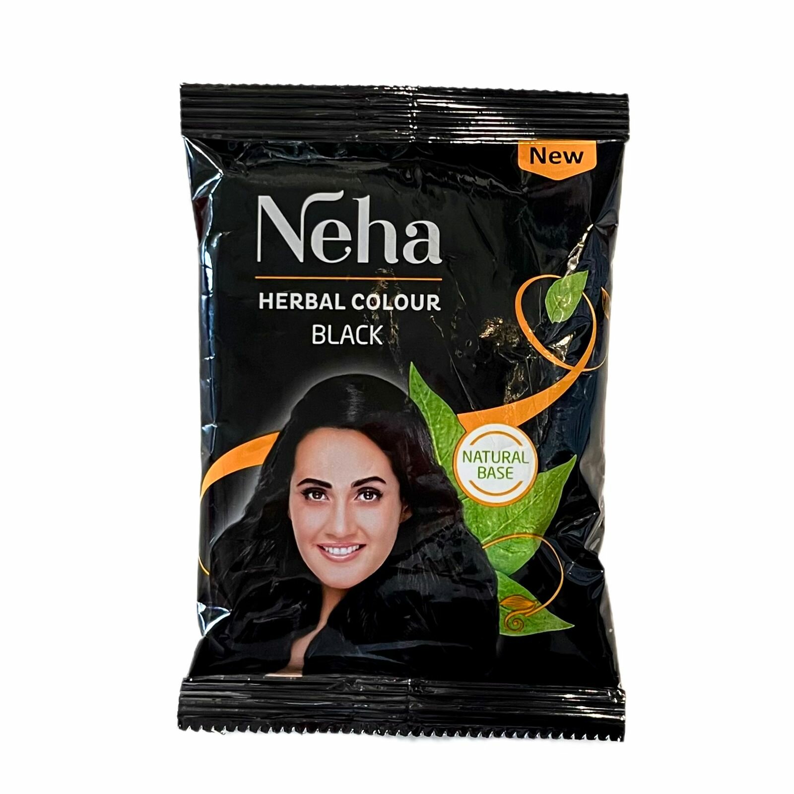 NEHA Herbal Colour, BLACK (Травяной краситель на основе ХНЫ, цвет черный, Нэха), 20 г.