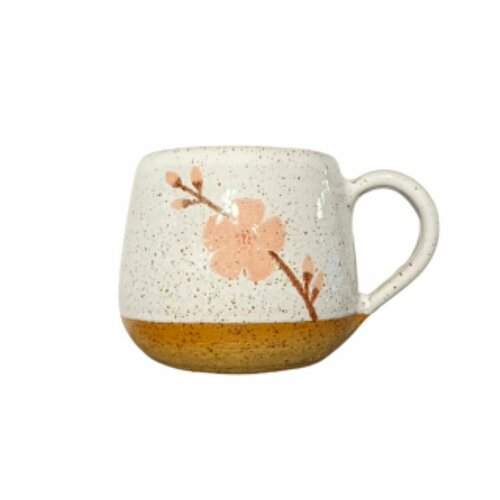 Кружка ручной работы Веточка сакуры керамика 400 мл 4191₽