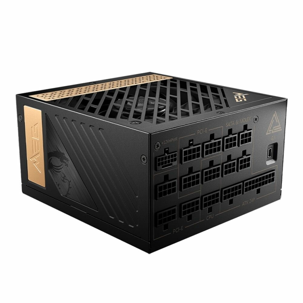 MSI Блок питания MSI MEG Ai1300P PCIE5 |306-7ZP4A11-CE0| , 1300W, 80+ Platinum, полностью модульный, ATX 3.0, PCIE5, RTL MEG Ai1300P PCIE5