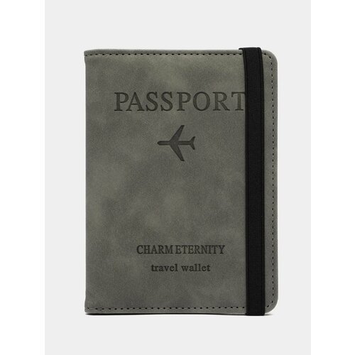 Обложка для паспорта , серый обложка на паспорт с отделениями для водительских прав снилс банковских карт цвет прозрачно глянцевый