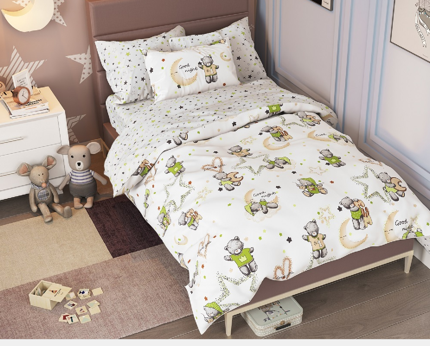 фото Детское постельное белье на резинке 160 х 80