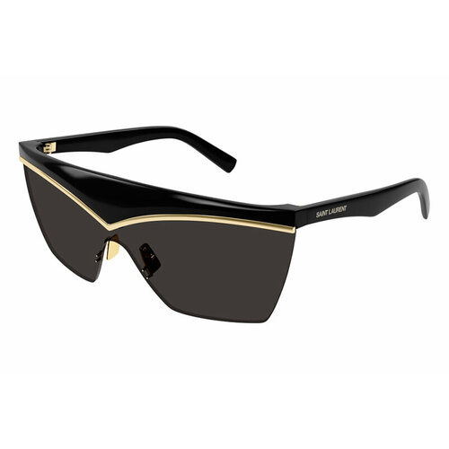 солнцезащитные очки sl 276 mica black black saint laurent черный Солнцезащитные очки Saint Laurent, серый