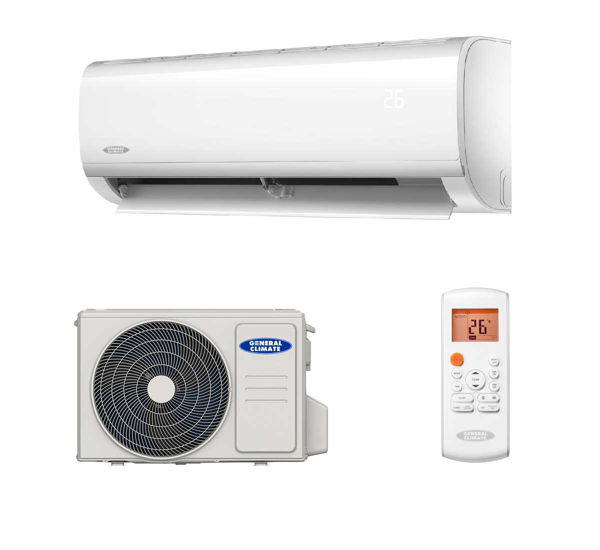 Настенная сплит система General Climate GC-R24HR32/GU-R24H32