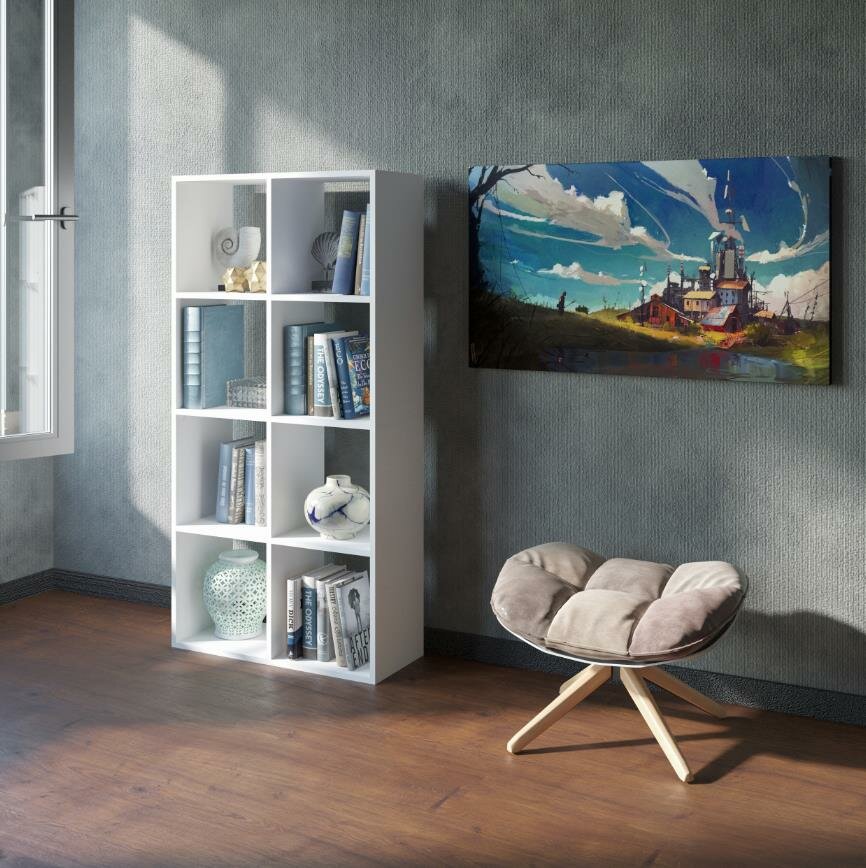 Мебель-комплекс Стеллаж исп. 3 Белый РЕ (1 кор)