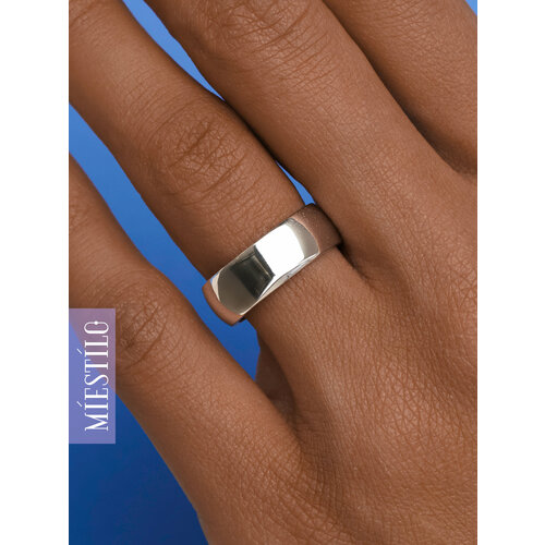 Кольцо MIESTILO широкое ювелирное, серебро, 925 проба, родирование, размер 19, серебряный