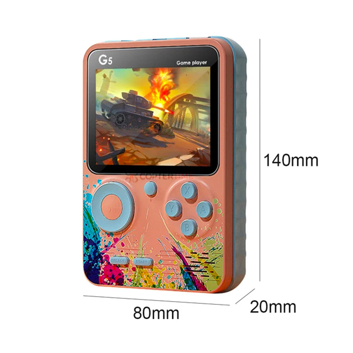 Игровая консоль G5 / ретро игры (3 дюйма) 500+ игр (розовый)