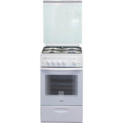 Плита газовая Лысьва ГП 400 МС-2у white, со стеклянной крышкой