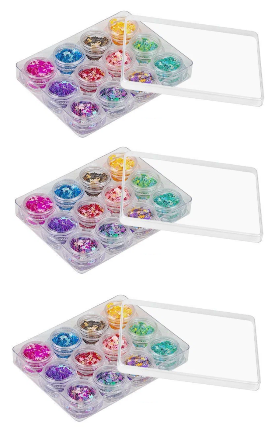 Набор пайеток пазлы Nail Art, 12 шт - 3 штуки