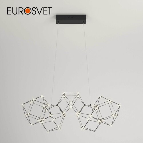 Изображение товара Люстра / Подвесной светодиодный светильник Eurosvet Uma 90168/5, 25 Вт, 4000К, цвет черный жемчуг