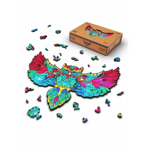 Фигурные деревянные пазлы антистресс Сова 886₽