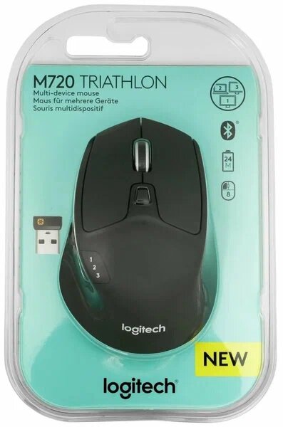 Беспроводная мышь Logitech M720 Triathlon, черный