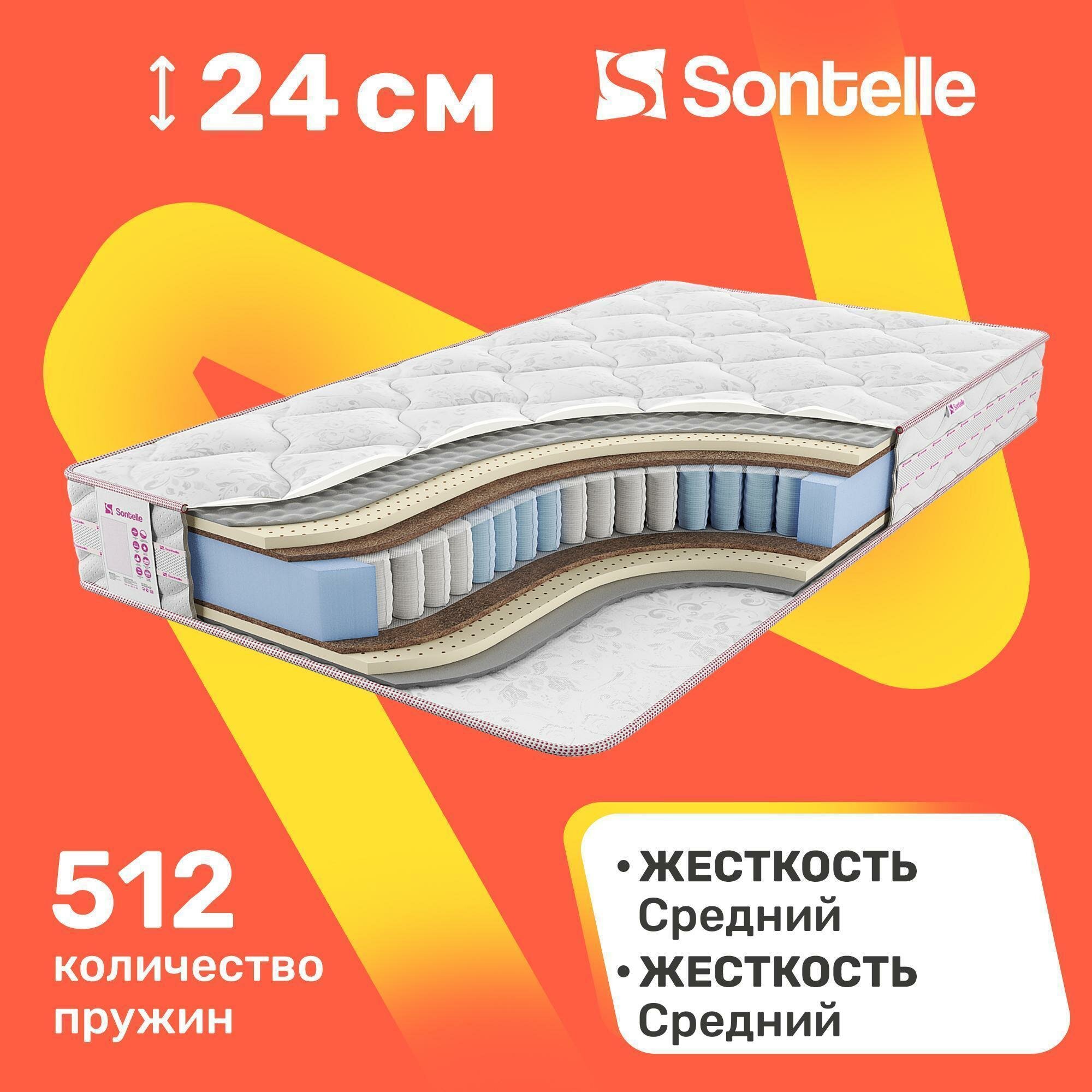 Матрас с независимыми пружинами Sontelle Vivre Castom estet 200x200