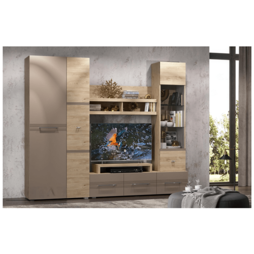 Модульная гостиная Панна-Котта композиция 2 (Гикори Джексон / Кофе)