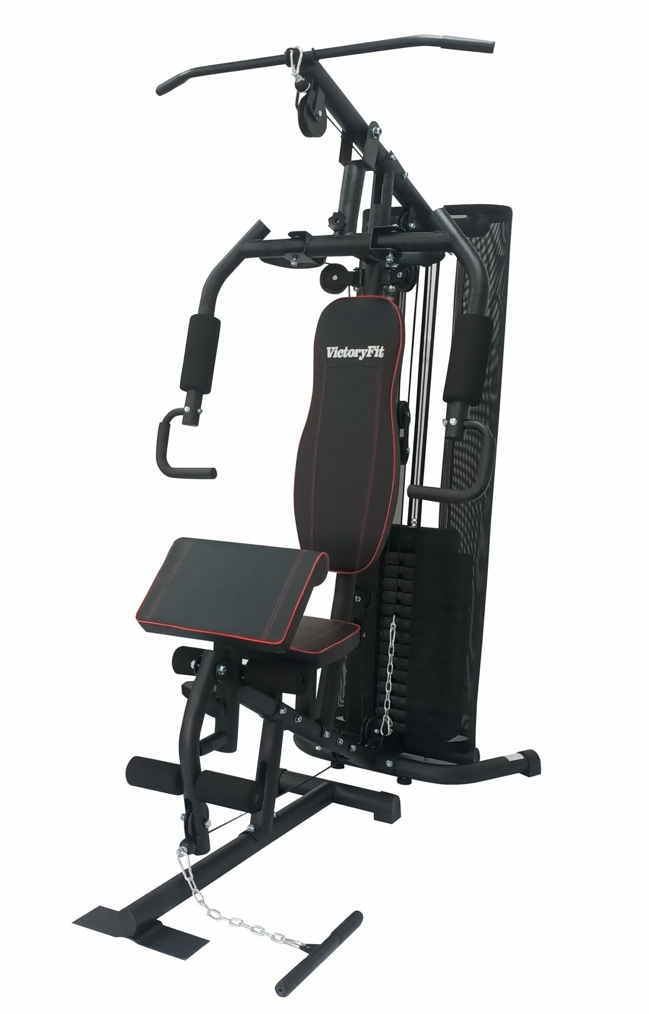 Мультистанция VictoryFit VF-HG7080A, антискользящее покрытие, грузоблочный тип нагрузки, черная