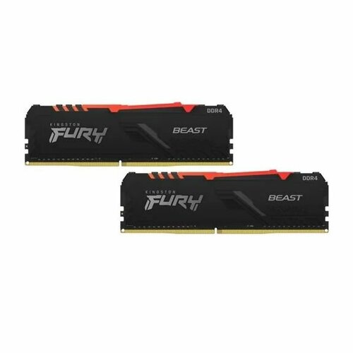 Оперативная память Kingston Fury Beast RGB 64 ГБ 2 х 32 ГБ DDR4 DIMM KF426C16BB2AK264 3321000₽