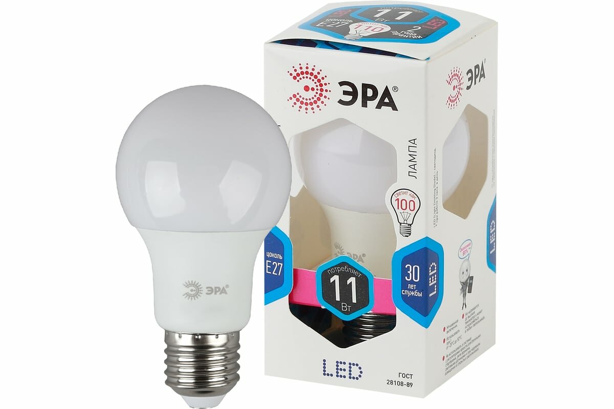 Лампа светодиодная ЭРА STD LED A65-25W-840-E27 E27 / Е27 25Вт груша нейтральный белый свет