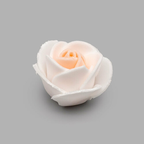 25152 Цветочек Розочка из фоамирана 38мм упак8шт цв белыйсв персиковый 240₽