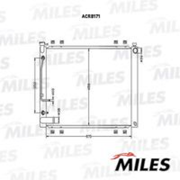 MILES ACRB171 (ACRB171) радиатор Lexus (Лексус) rx 330 (03-07) 3.3 паяный acrb171