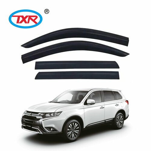 Дефлекторы окон TXR для Mitsubishi Outlander 3 2012+ Черные 4 шт