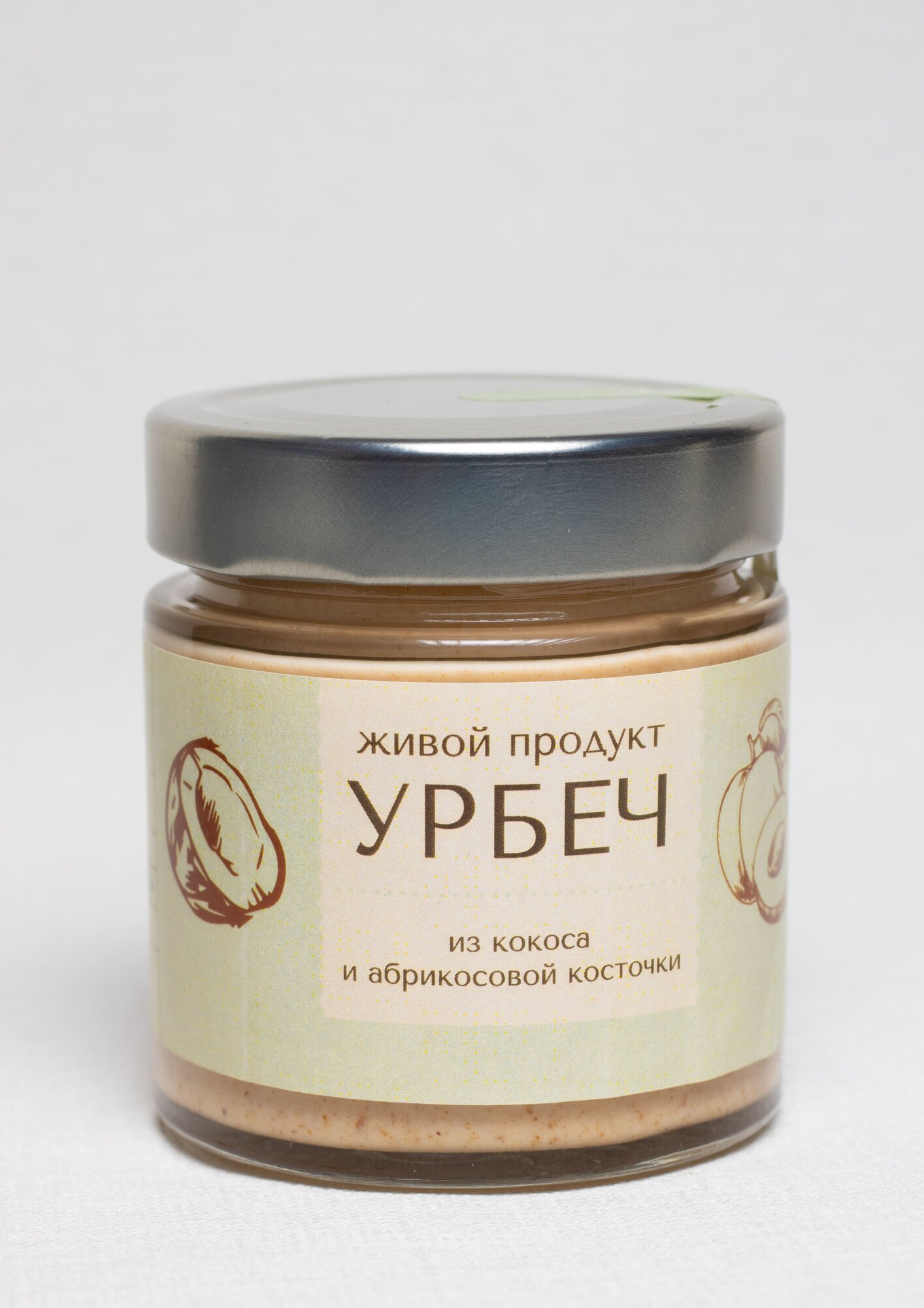 урбеч из мякоти кокоса с абрикосовой косточкой 200 гр RAW Дагестан