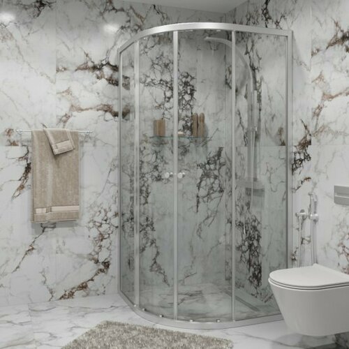 Душевой уголок GWMPKB018R-07 90x90x200 см, цвет фурнитуры хром матовый, цвет стекла бесцветный, стекло закаленное 6 мм