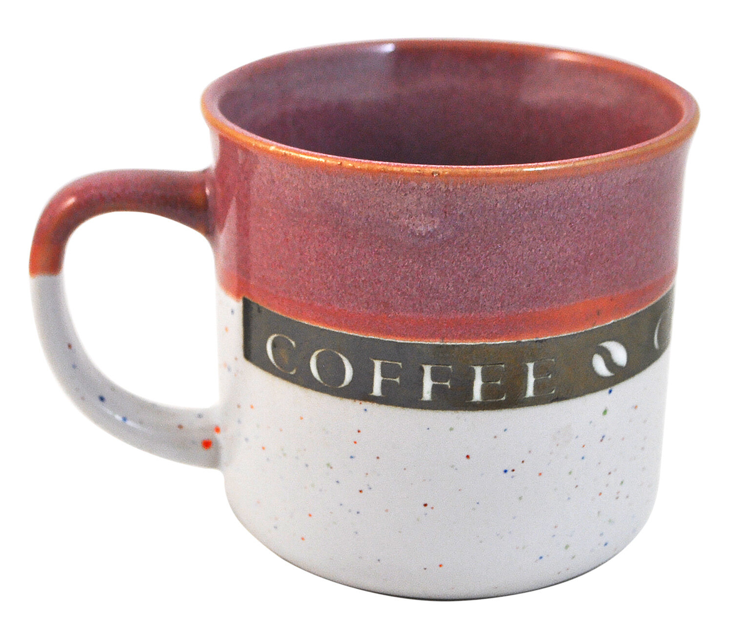 Кружка федерация 350 мл керамическая двухцветная (розово-белая), для кофе и чая