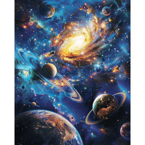 Алмазная мозаика Гранни «Загадочная вселенная» (50х40 см, полная выкладка, квадратные стразы)