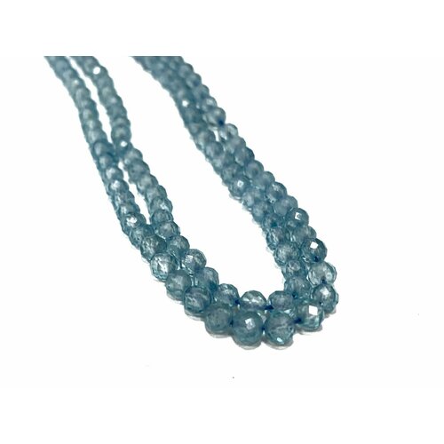 Бусины топаз А шар граненый 4,5 мм (19 см, 45 бусин), Suntrim