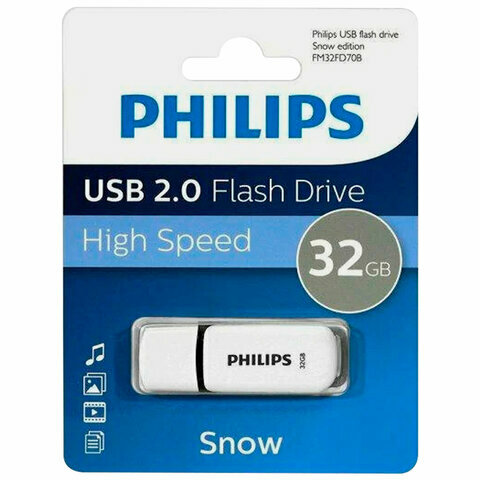 Флеш накопитель 32GB PHILIPS SNOW2.0 32GB USB 2.0