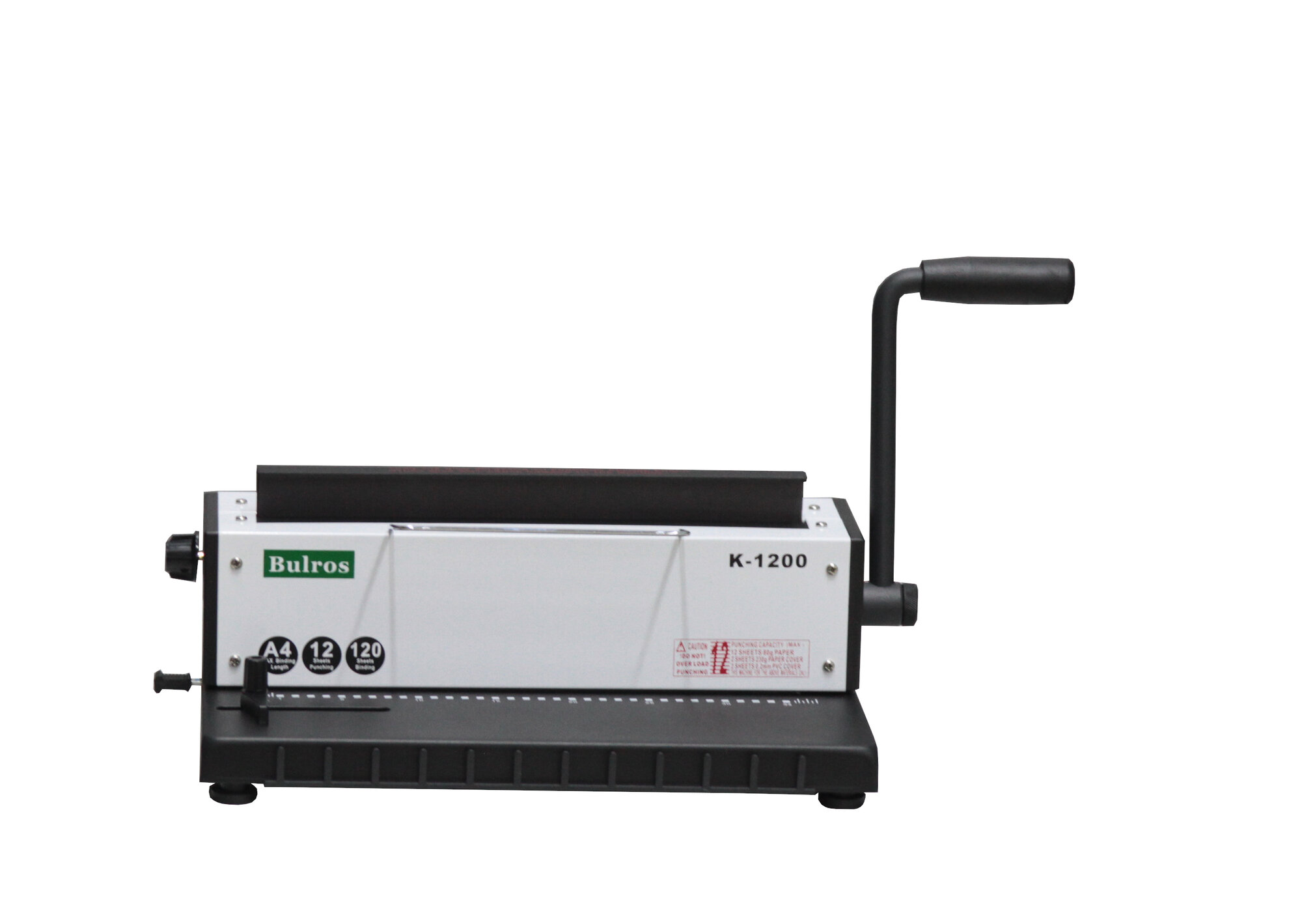 Переплетчик Bulros K-1200 на металлическую пружину 3:1, A4 (297мм) 12/120 листов, квадратные отверстия