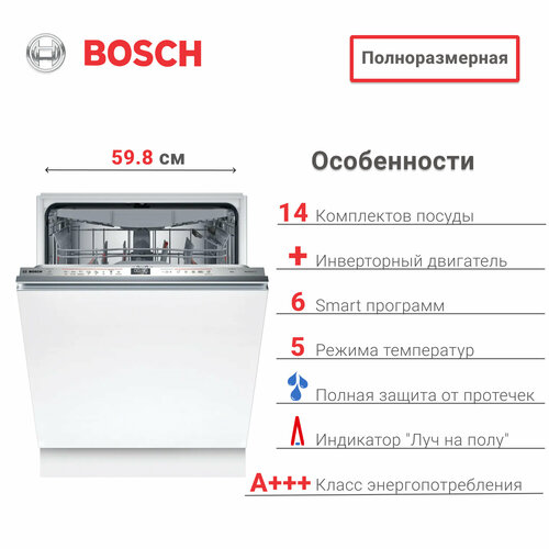 Встраиваемая посудомоечная машина Bosch SMV6ZCX06E
