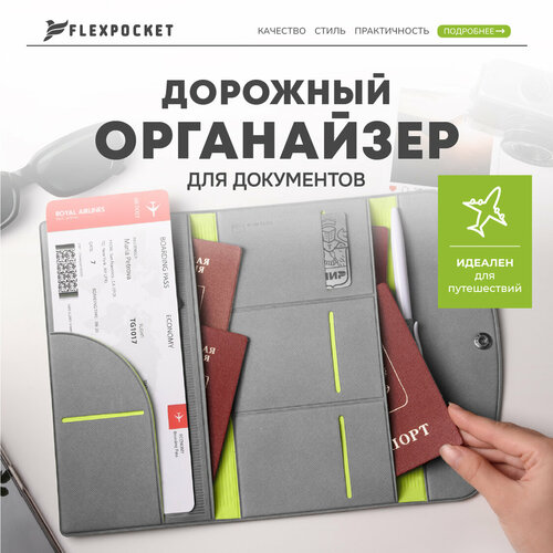 Документница для путешествий Flexpocket серый 705₽